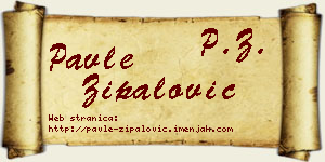 Pavle Zipalović vizit kartica